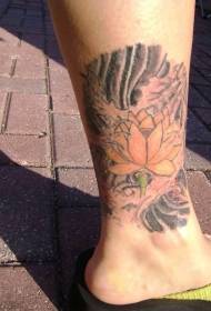 Corak tatu lotus gaya Asia