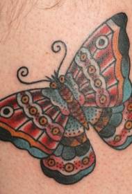 Leuk traditioneel vlinderbeen tattoo patroon