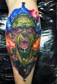 Kallef Faarf Cartoon Zombie Monster Tattoo Muster