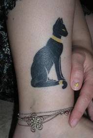 Modello di tatuaggio di vitello gatto egiziano