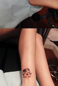 Girl calf elephant tattoo
