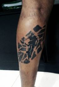 Arm zwart fiets ruiter tattoo patroon