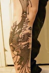 Legs zvinoshamisa zvisinganzwisisike kusanganisa bird tattoo maitiro