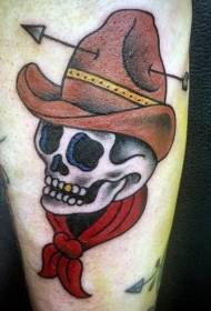 Calf greannmhar patrún tattoo skull tatú