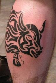 Shank tribe bull tattoo pattern