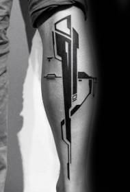 Modeli tatuazh i zi i tatuazhit minimalist të zi