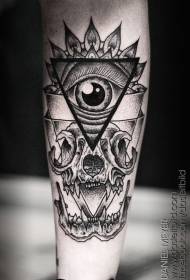Mhou dema uye chena inoremedza ziso geometry dehenya ye tattoo maitiro