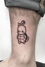 Imazi yekhathuni eyindoda entle ipateni ye-pokemon jenny turtle tattoo