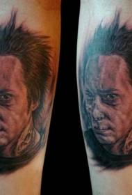 Modello di tatuaggio ritratto uomo raccapricciante