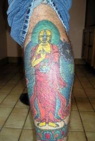 raven me ngjyra të këmbëve si fotoja e tatuazhit të Buddhës