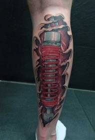 Modello di tatuaggio meccanico del fumetto di colore di vitello
