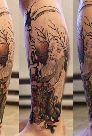 Chithunzi chosokosera chamunthu wamunthu wazofanizira wokhala ndi tattoo ya tattoo