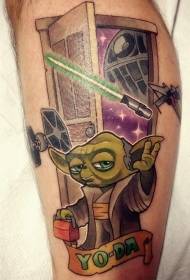 Braț amuzant desen animat stele războaie model Yoda tatuaj