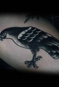 Patrún tattoo na liathóige dubha ar an sean scoil