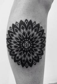 Теля проста проста чорна квітка ванілі декоративні татуювання візерунок