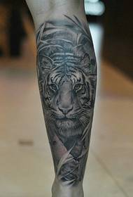 Сумка теляти чорно-білі тигрові татуювання татуювання голови татуювання страшно