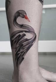 Kalite mwayen ti bèf modèl bèl tatoo Swan