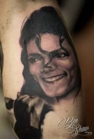 Теля чорний Майкл Джексон портрет татуювання візерунок