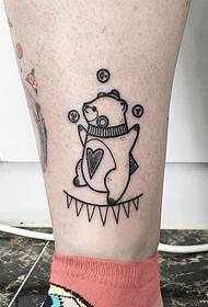 Мультфільм татуювання ведмідь акробатичного ведмедя