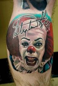 Kākau inoa Calf me kahi kumu lālau clown kino