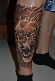 3d color tiger tattoo tattoo with a sinister calf