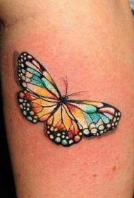 Лептир узорак теле тетоваже у облику лептира