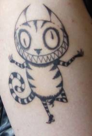 Modello di tatuaggio danza gamba di gatto nero