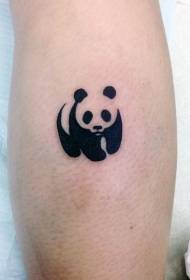 Kalf schattige panda kleine verse tattoo patroon