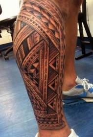 Shank vakkert farget polynesisk tatoveringsmønster for ornament