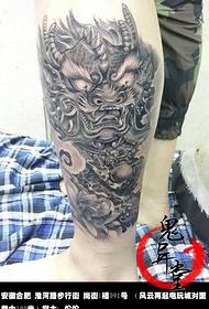 Hefei Ghost Temple Tattoo Show: Calf Unicorn Tattoo Corak