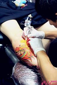 Calf amio phoenix totem tattoo scene