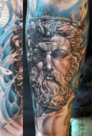 Bèlman men-pentire modèl estati tatokon Poseidon