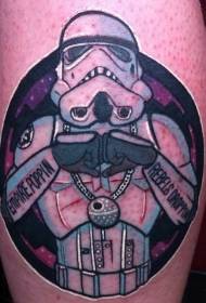 ຮູບແບບ tattoo cavalry ພະຍຸສີທີ່ເຢັນ