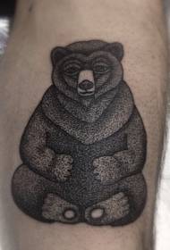 Simplu model de tatuaj de urs în stil vintage negru