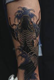 Soma teļa kalmāra tetovējums attēls dinamiskas