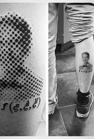 Caj npab caj npab surreal style dub pixel neeg portrait tattoo txawv