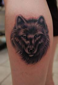 Mga pattern ng tattoo ng asul na lobo ng mata sa lobo