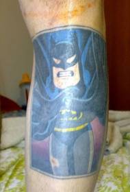 Angry Batman pattern of tattoo model