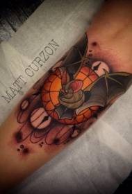 Kalvfärg imponerande bat tatuering mönster