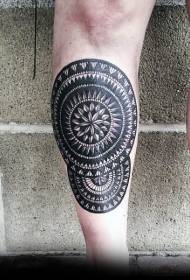 Calf black vanilla decorative tattoo pattern