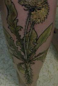 Крак красиво растение глухарче цвят татуировка модел