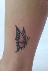 Klein vlinder enkel tattoo patroon