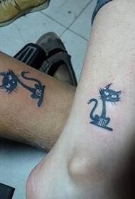 Nanchang Liuyuntang Tattoo Show Picture Works: Par uzoraka tetovaže telećih mačaka