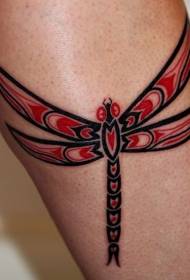 Totem kleur schedel tattoo patroon