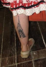 Ноге црне високе и уске замке тетоважа