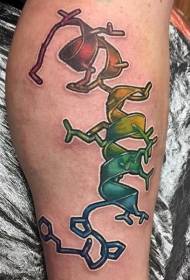 Patró de tatuatge de símbols d'ADN de dibuixos animats creatius