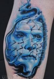 Теле ужасан реалистичан хорор филм лик портрет тетоважа узорак