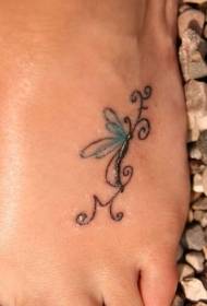 Pola tato instep lan serat