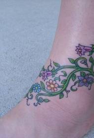Calf beautiful flower plant tattoo pattern