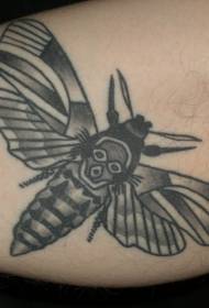 Butterfly tattoo mei swarte persoanlikheid oan 'e skonk